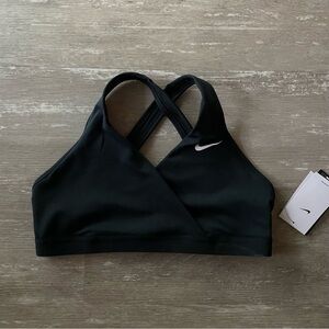 NWT Nike Maternity cross over nursing bra in black.